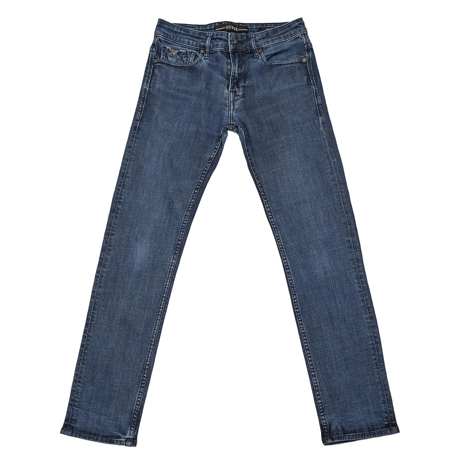 Guess Men's Slim Straight Jeans W29 Blue Stretch Denim Authentic Logo by GUESS – | RewearableUK