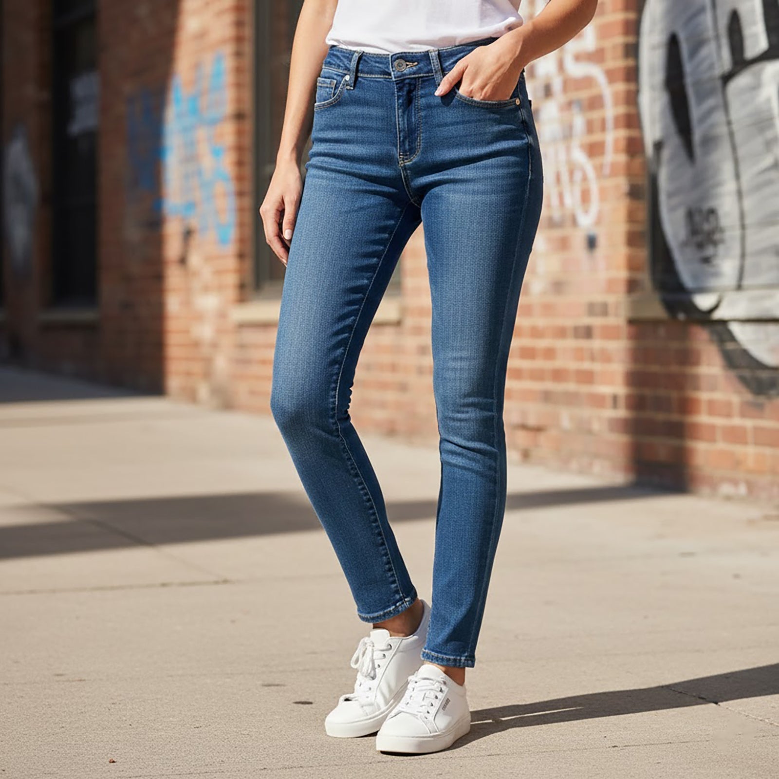 Guess Sexy Curve Skinny Jeans Dark Blue Rhinestone | Women's W26 by GUESS – JEANS | RewearableUK