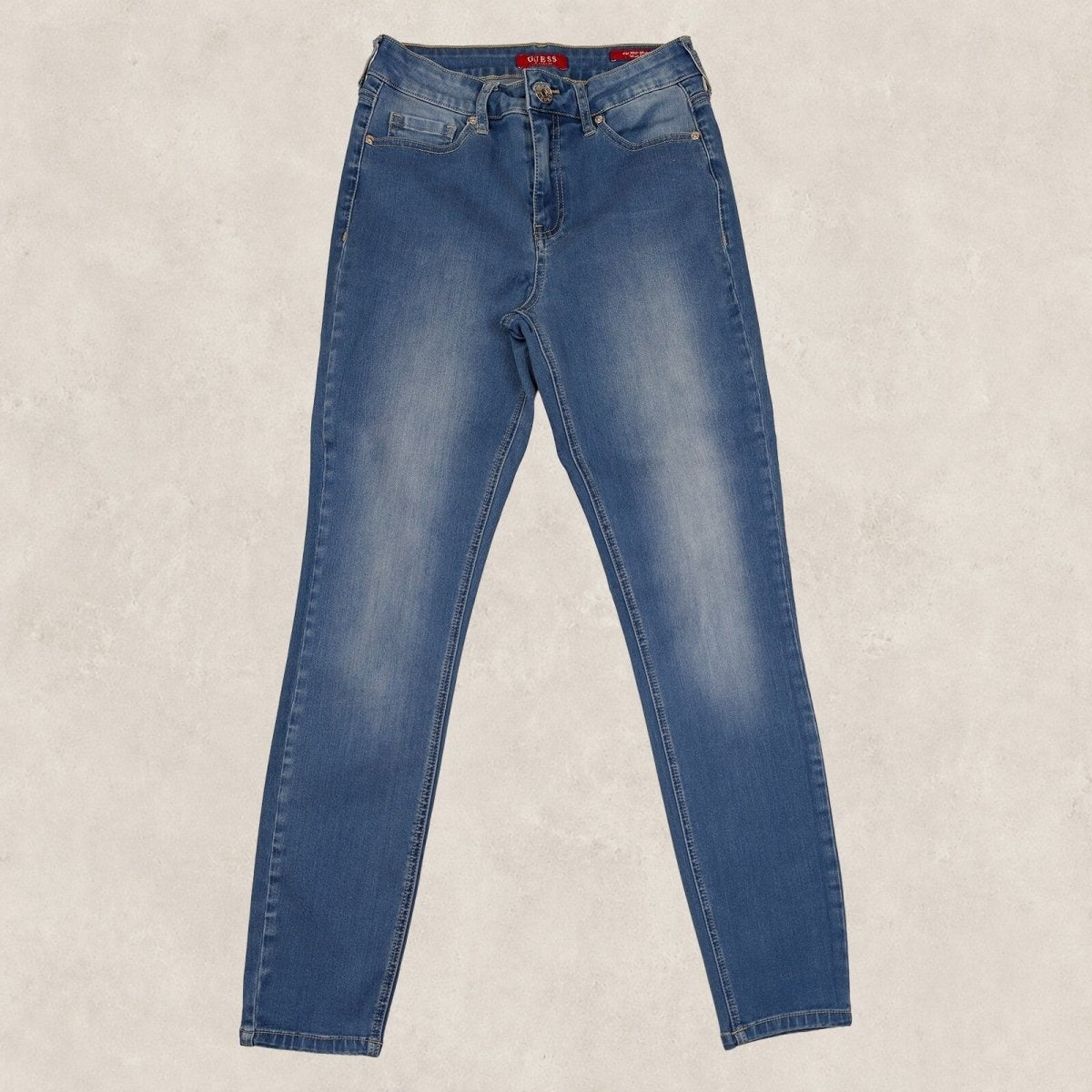 GUESS Tahiana Fit Womens Jeans W28 Blue High Waist Skinny Stretch Denim – product photo 1 | RewearableUK