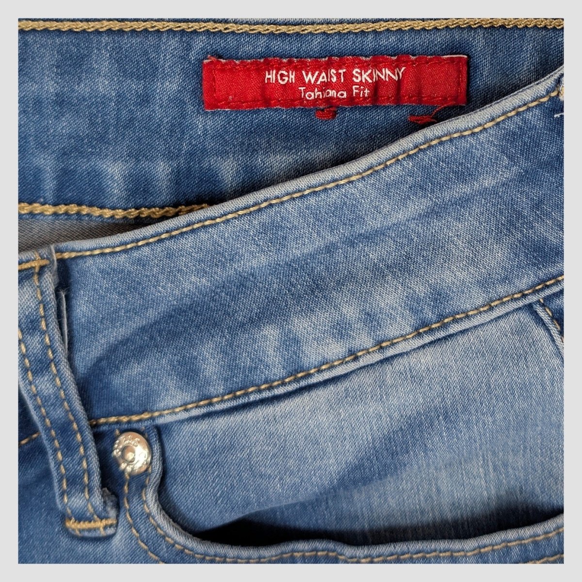 GUESS Tahiana Fit Womens Jeans W28 Blue High Waist Skinny Stretch Denim – product photo 4 | RewearableUK