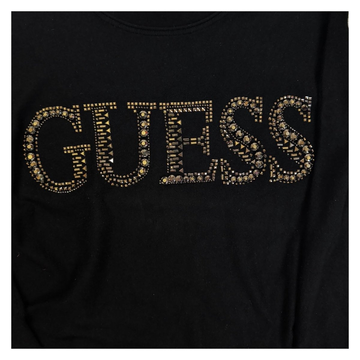Guess Women Jumper S Black Studded Logo 82% Viscose 16% Polyamide 2% Elastane – product photo 8 | RewearableUK