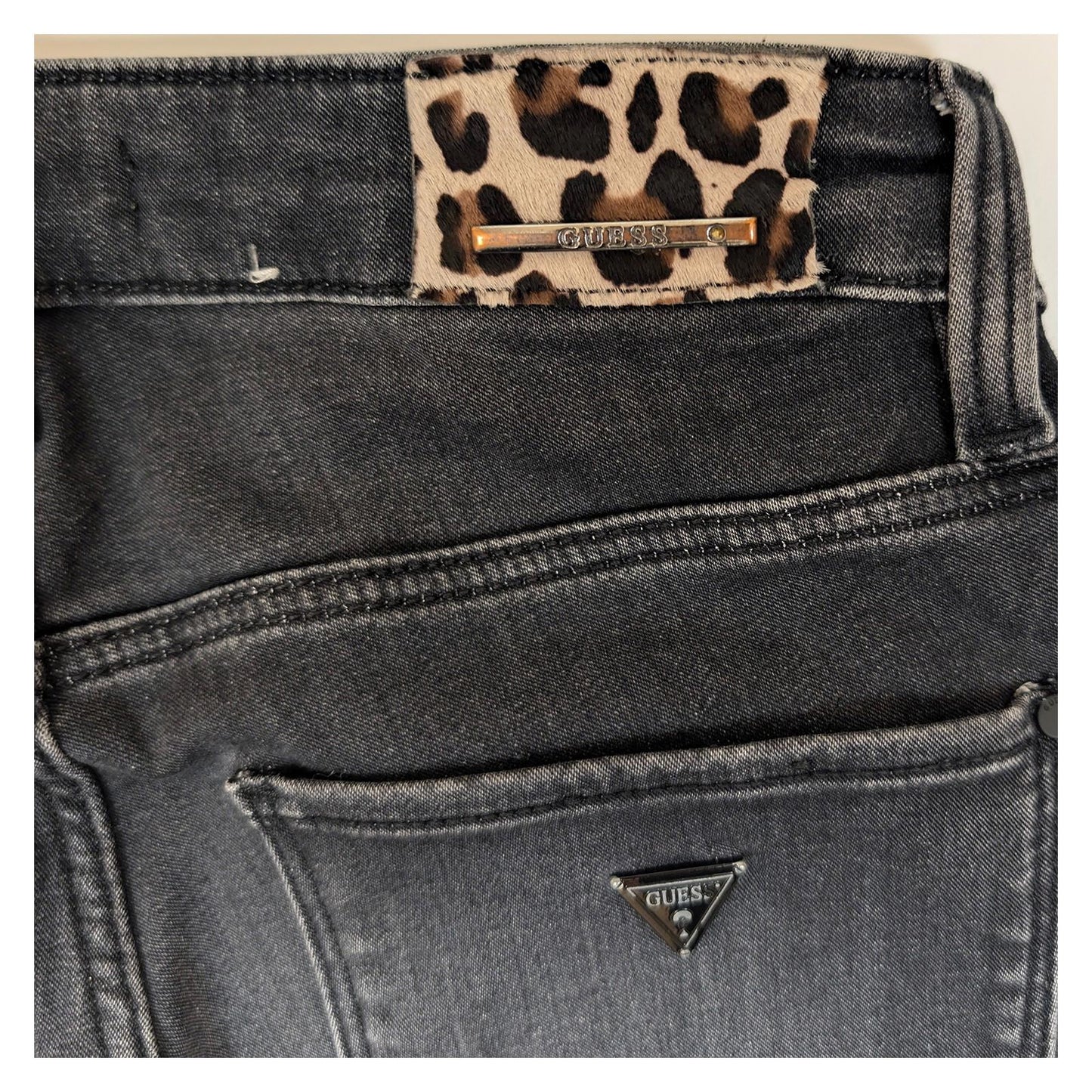 guess women size 25 grey sexy curvy straight stretch denim jeans trousers by GUESS – | RewearableUK