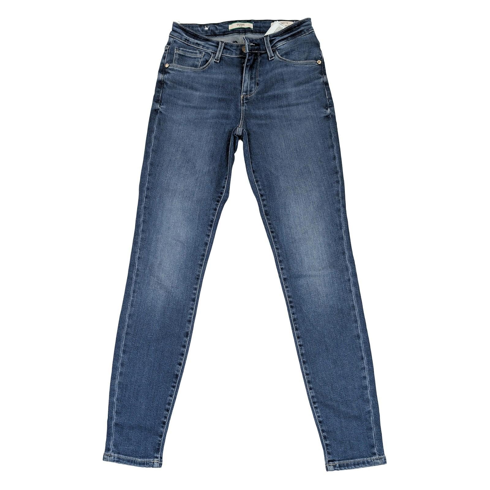 guess women size 27 blue annette skinny mid rise denim jeans trousers by GUESS – | RewearableUK