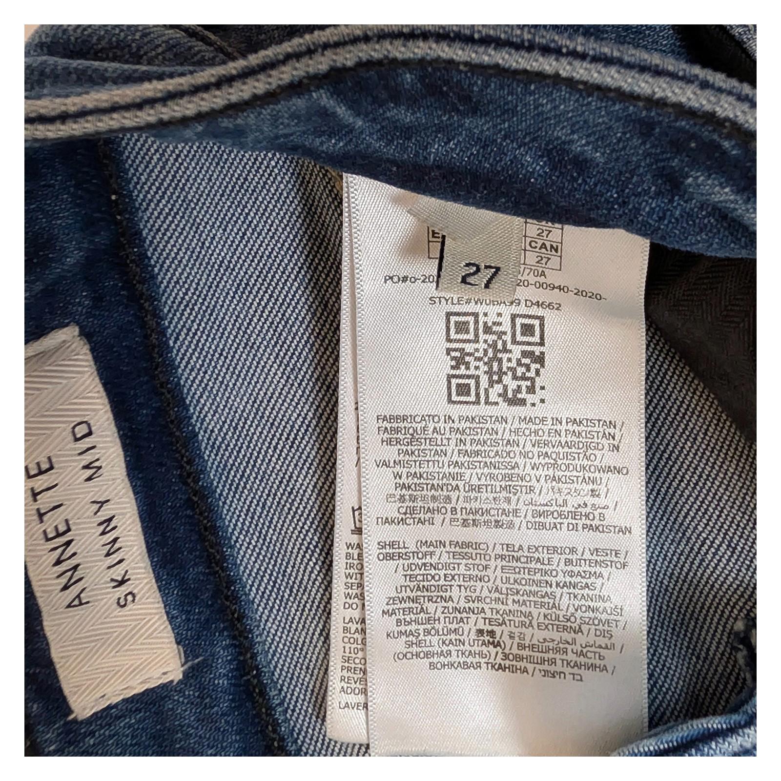 guess women size 27 blue annette skinny mid rise denim jeans trousers by GUESS – | RewearableUK