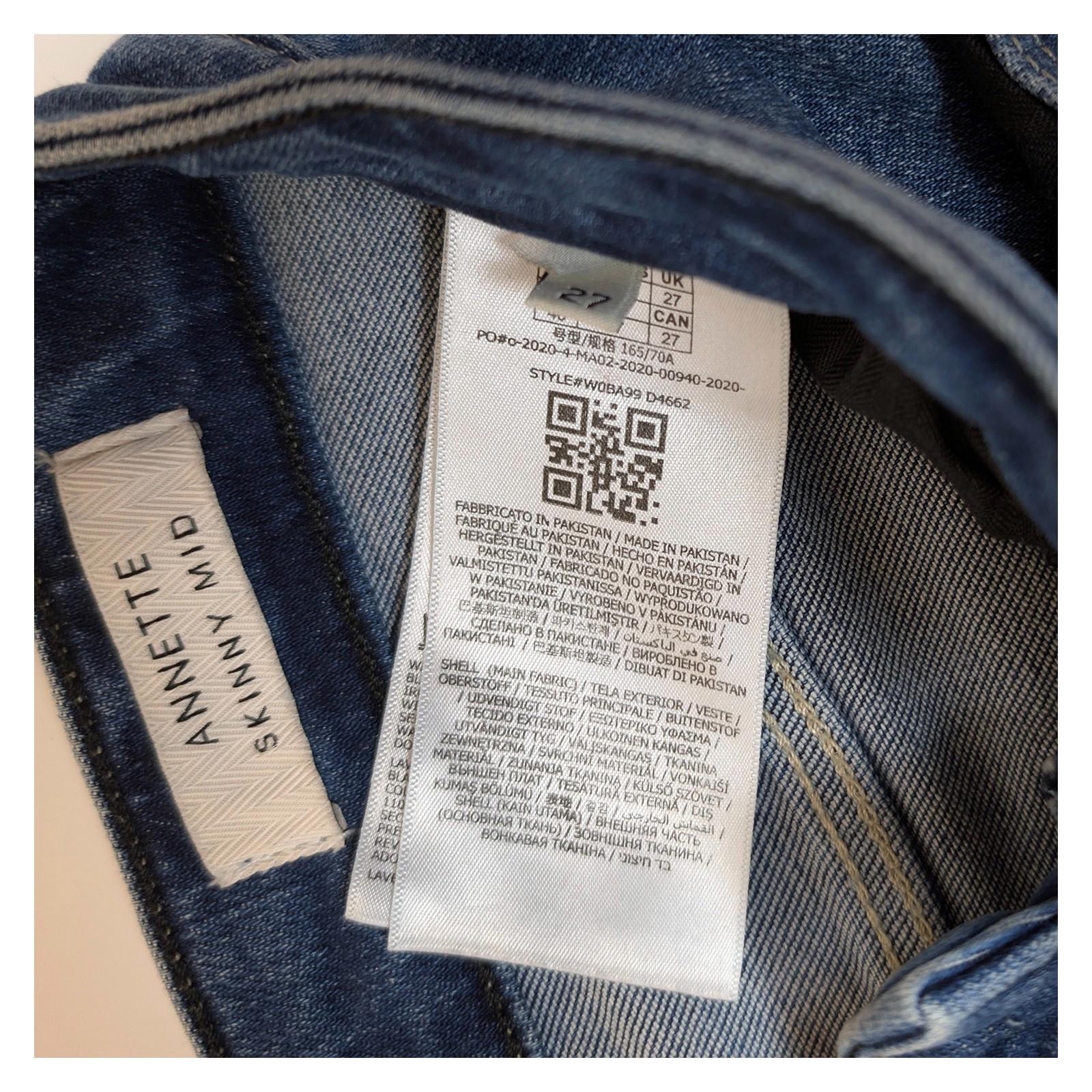 guess women size 27 blue annette skinny mid rise denim jeans trousers by GUESS – | RewearableUK