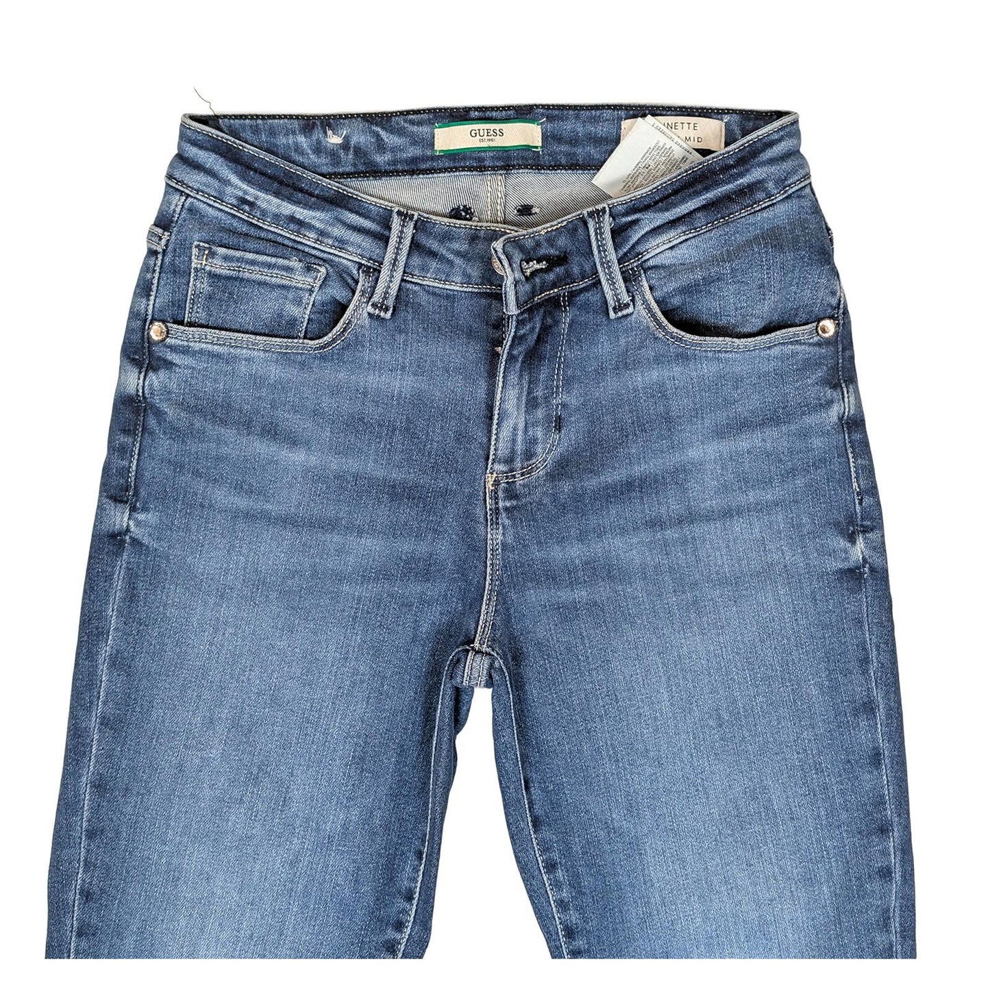 guess women size 27 blue annette skinny mid rise denim jeans trousers by GUESS – | RewearableUK