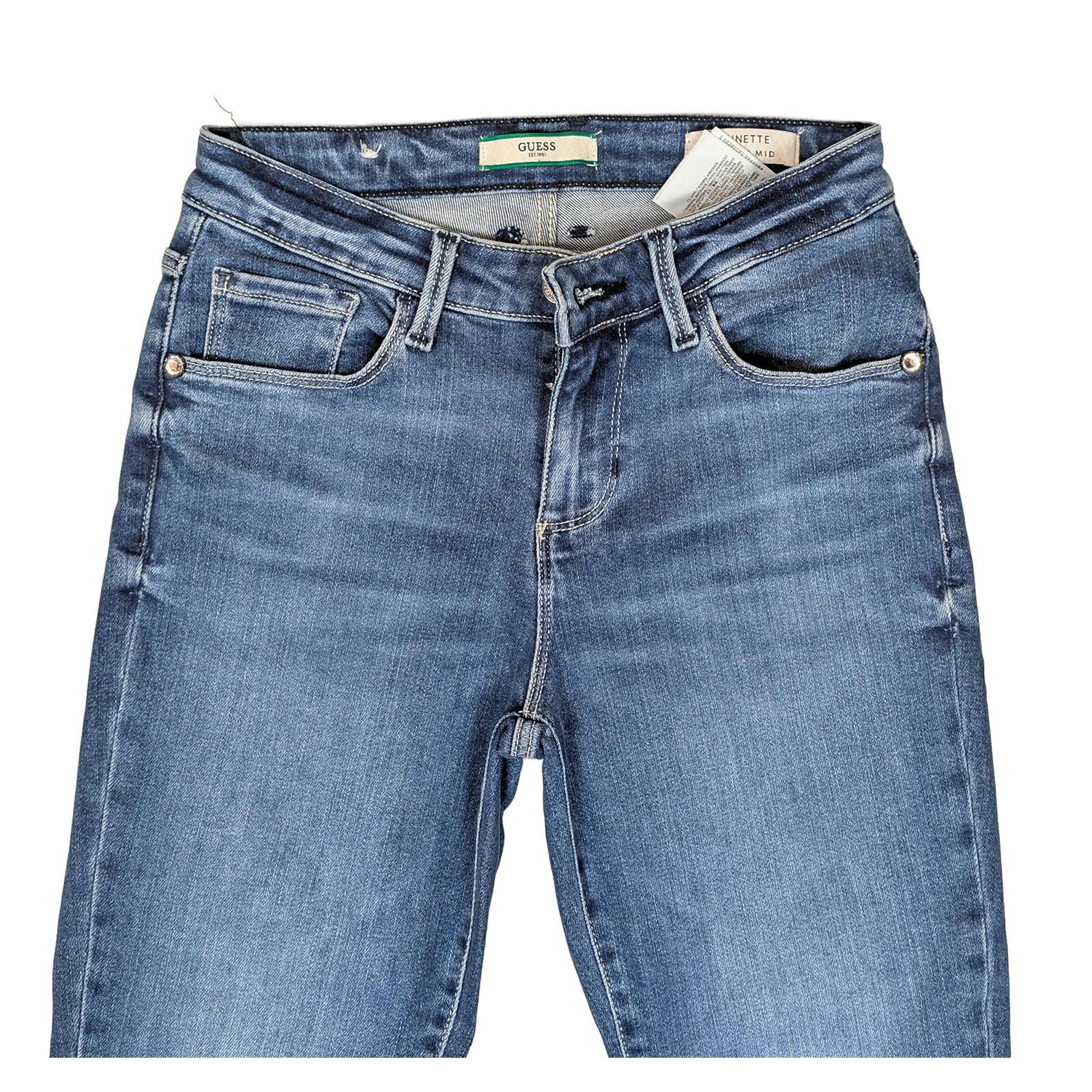 guess women size 27 blue annette skinny mid rise denim jeans trousers by GUESS – | RewearableUK