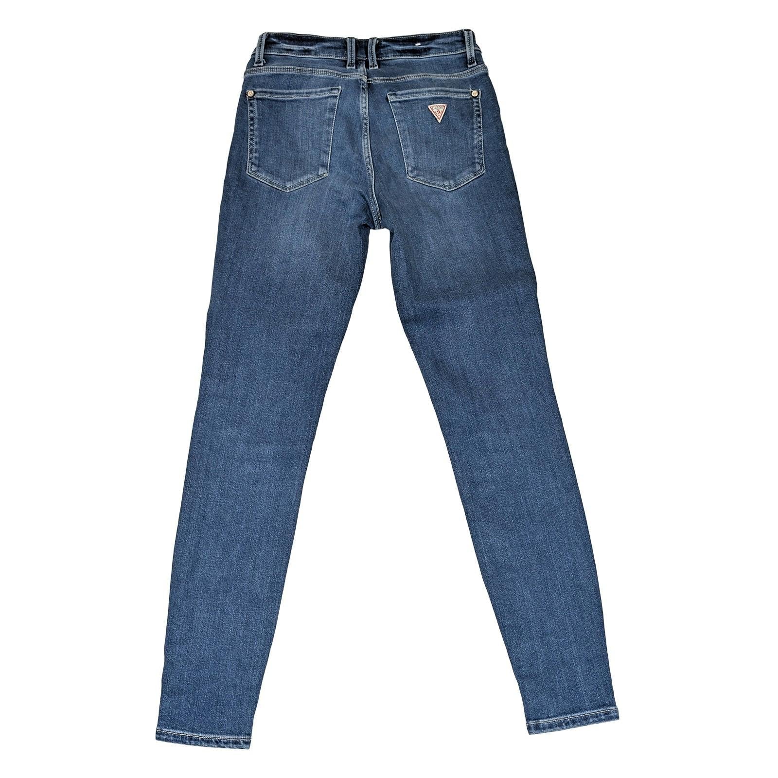 guess women size 27 blue annette skinny mid rise denim jeans trousers by GUESS – | RewearableUK
