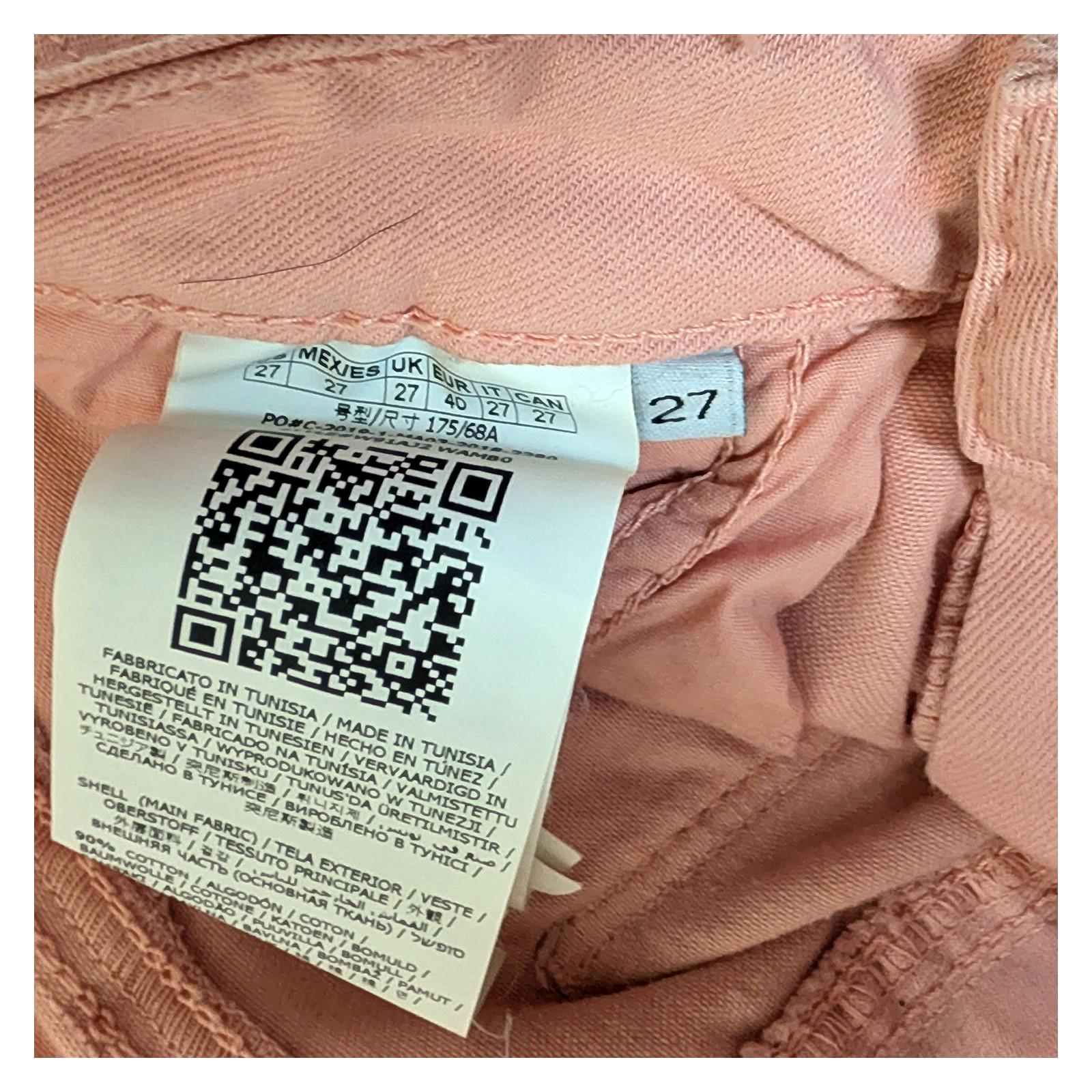 guess women size 27 pink curve x skinny mid rise stretch denim jeans trousers by GUESS – | RewearableUK