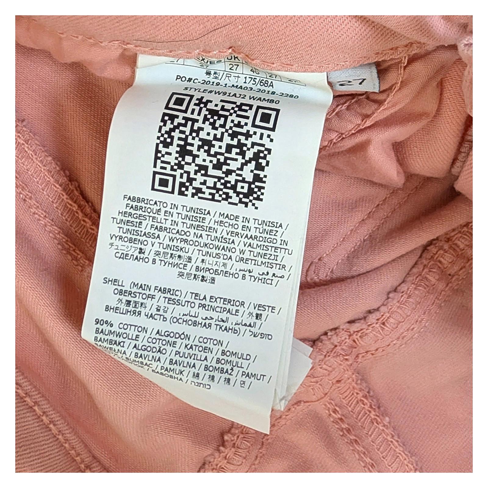 guess women size 27 pink curve x skinny mid rise stretch denim jeans trousers by GUESS – | RewearableUK