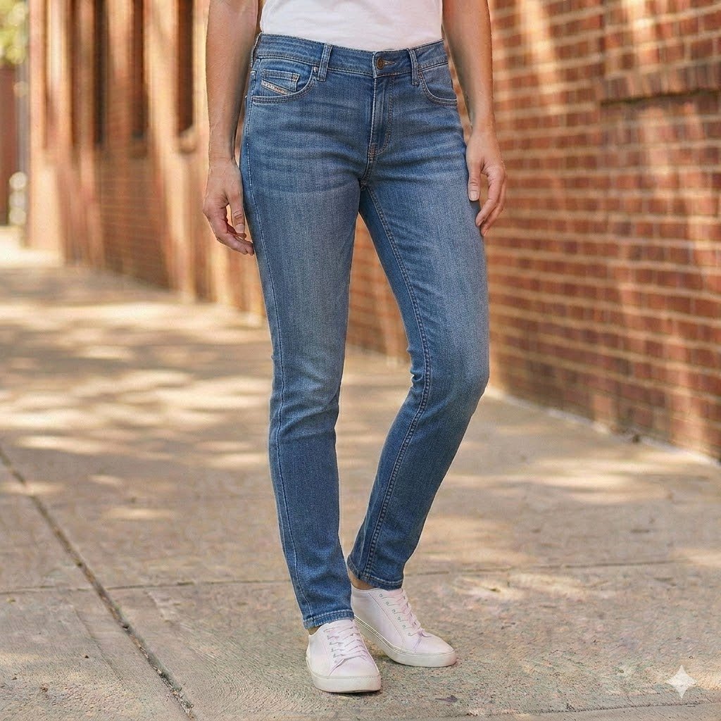 guess womens curve x light blue distressed stretch skinny fit jeans size w27 by Tommy Hilfiger – JEANS | RewearableUK
