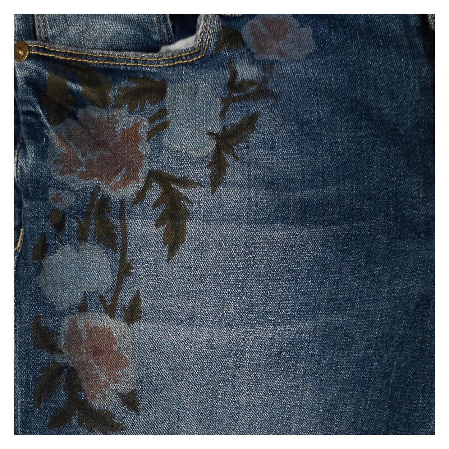 Guess Women's Floral Skinny Jeans W29 Blue Low Rise Printed Stretch Denim by GUESS – | RewearableUK