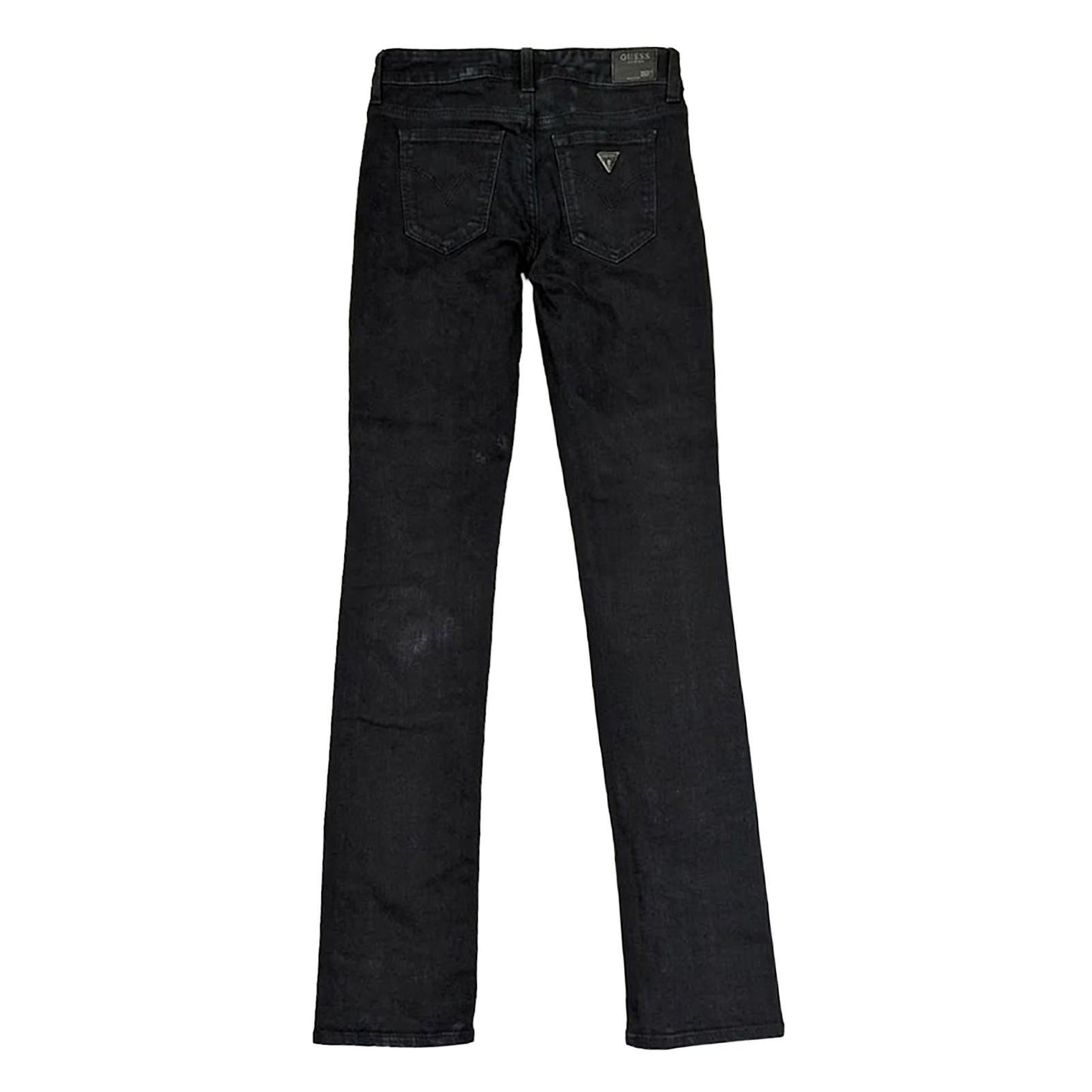 guess womens nicole cigarette fit black stretch denim mid rise jeans w28