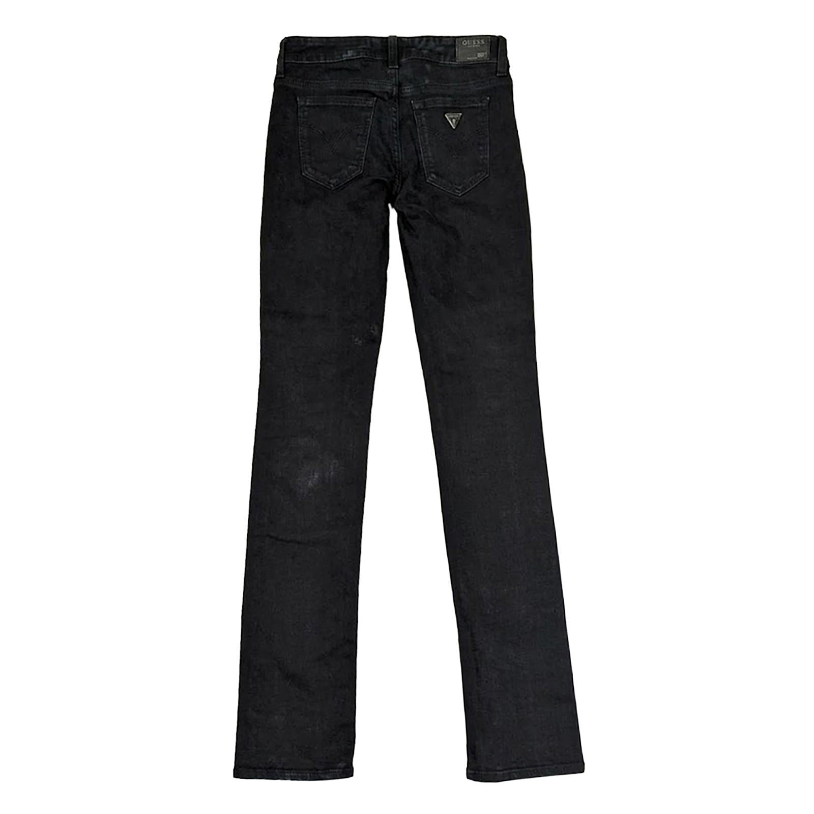 guess womens nicole cigarette fit black stretch denim mid rise jeans w28