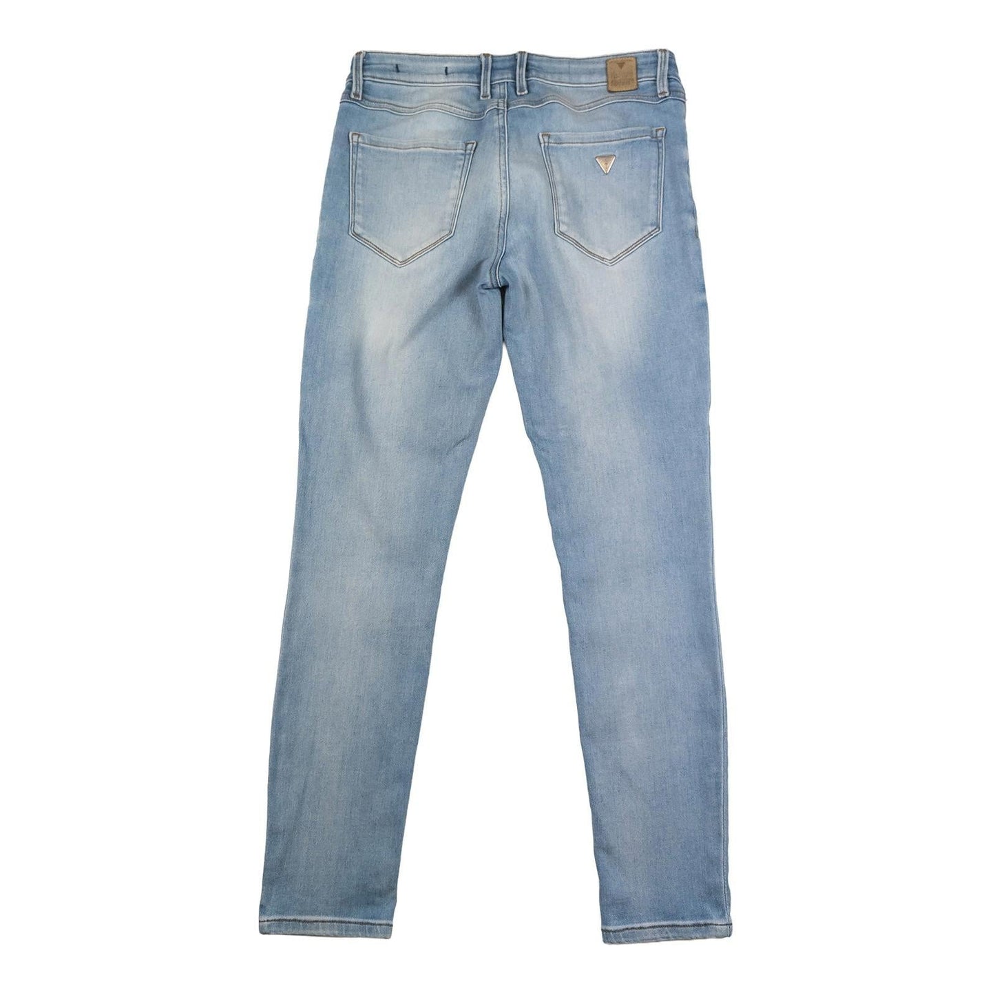 Guess Women's Jeans W27 Power Curvy Mid Rise Skinny Light Blue Stretch Denim by GUESS – | RewearableUK