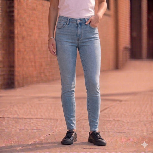 guess womens light blue skinny stretch denim jeans trousers 25 by GUESS – JEANS | RewearableUK