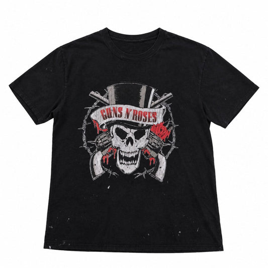 Guns N' Roses Mens 2XL Black Skull Graphic Band T Shirt Gildan Rock Music – product photo 1 | RewearableUK