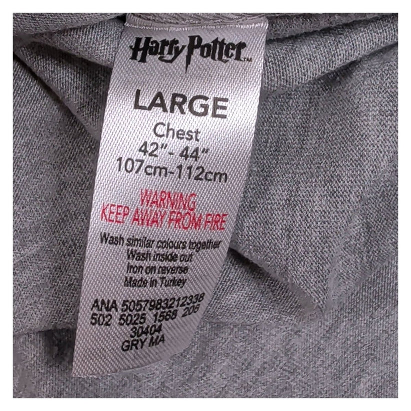 Harry Potter Gryffindor Bravery Men's Raglan T-Shirt L Grey Burgundy Lion – product photo 9 | RewearableUK