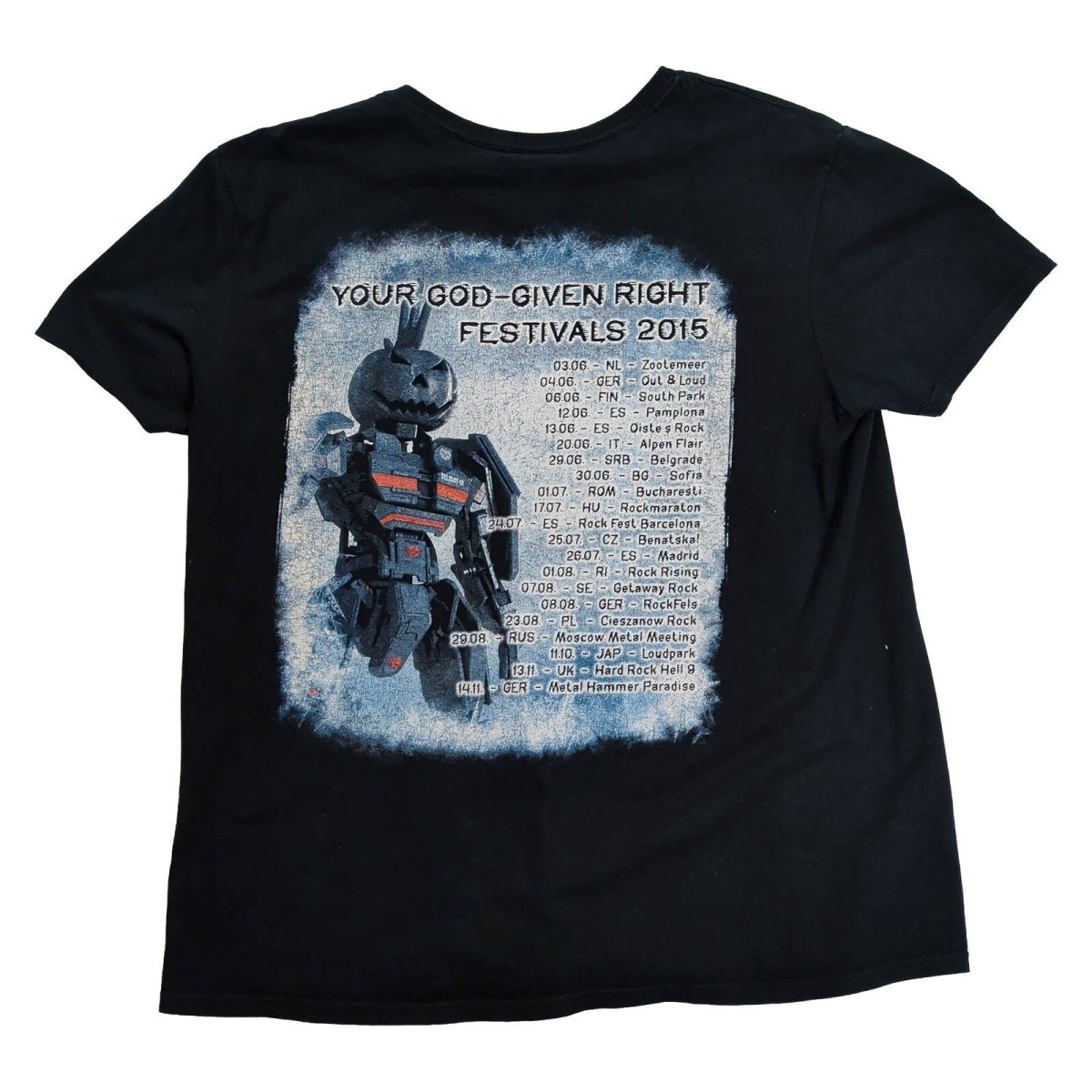 Helloween Your God-Given Right Festivals 2015 T-Shirt Black Gildan L – product photo 2 | RewearableUK