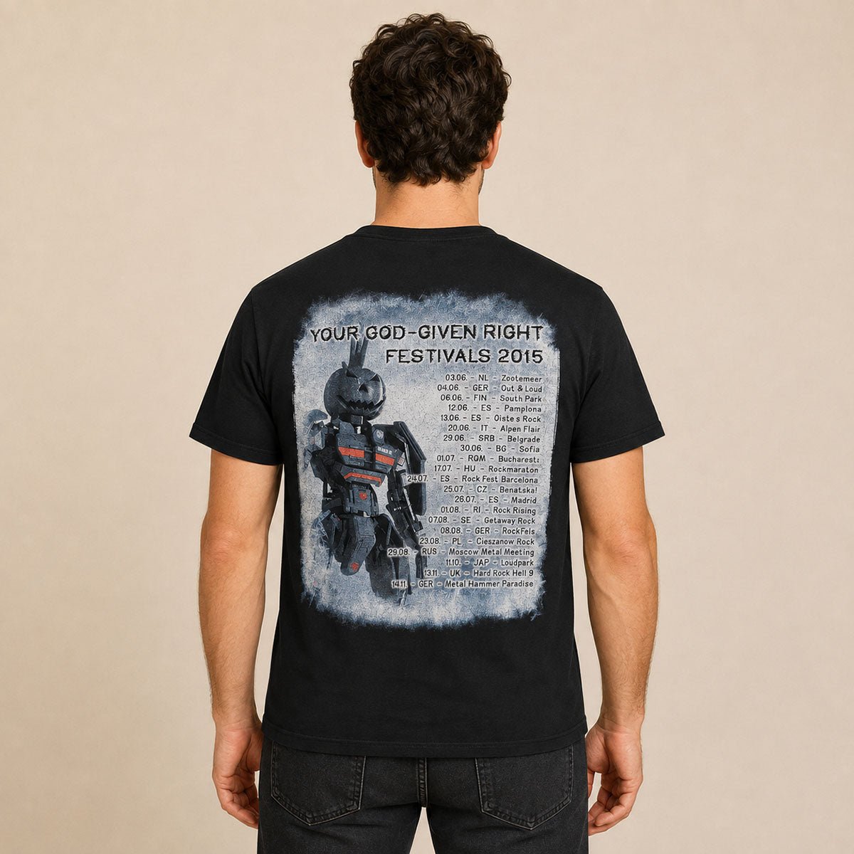 Helloween Your God-Given Right Festivals 2015 T-Shirt L Black Gildan – Music T-Shirt product photo 2 | RewearableUK