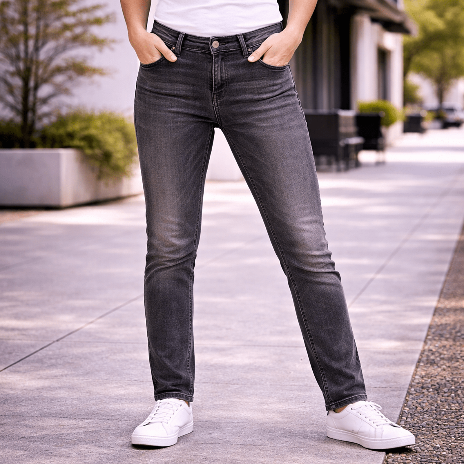 Hilfiger Denim Mens Black Grey Gradient Ombre Slim Jeans W31 L34 by Tommy Hilfiger – JEANS | RewearableUK