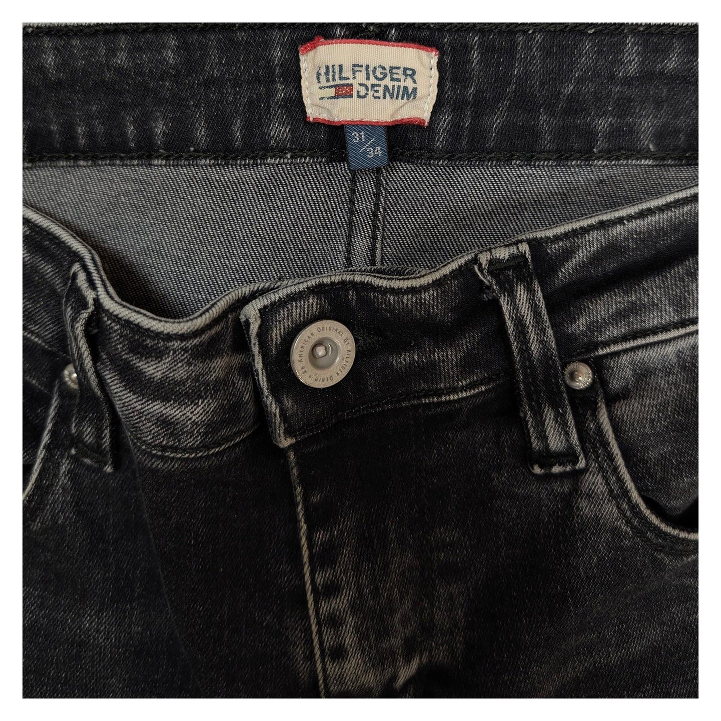 hilfiger denim mens jeans size w 31 l 34 black grey gradient slim fit by Tommy Hilfiger – JEANS | RewearableUK