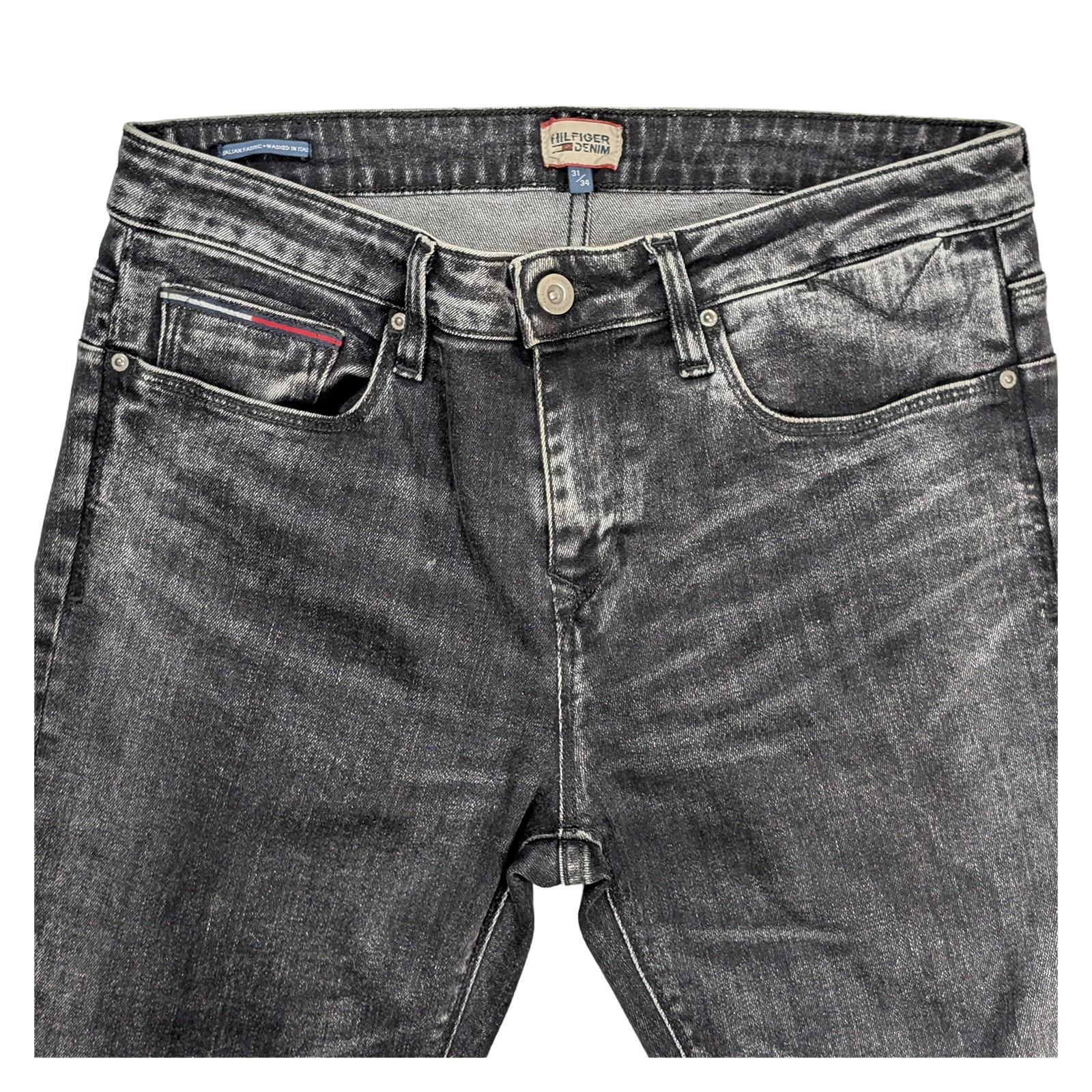 hilfiger denim mens jeans size w 31 l 34 black grey gradient slim fit by Tommy Hilfiger – JEANS | RewearableUK