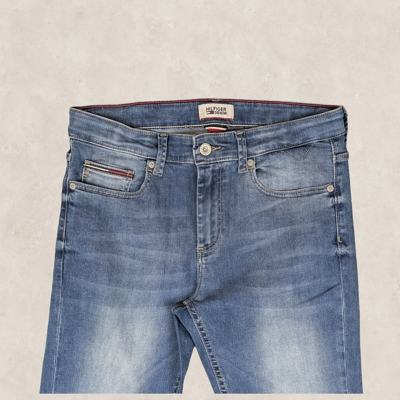 Hilfiger Denim Mens Jeans W30 L30 Blue Slim Straight Faded Medium Wash – product photo 3 | RewearableUK