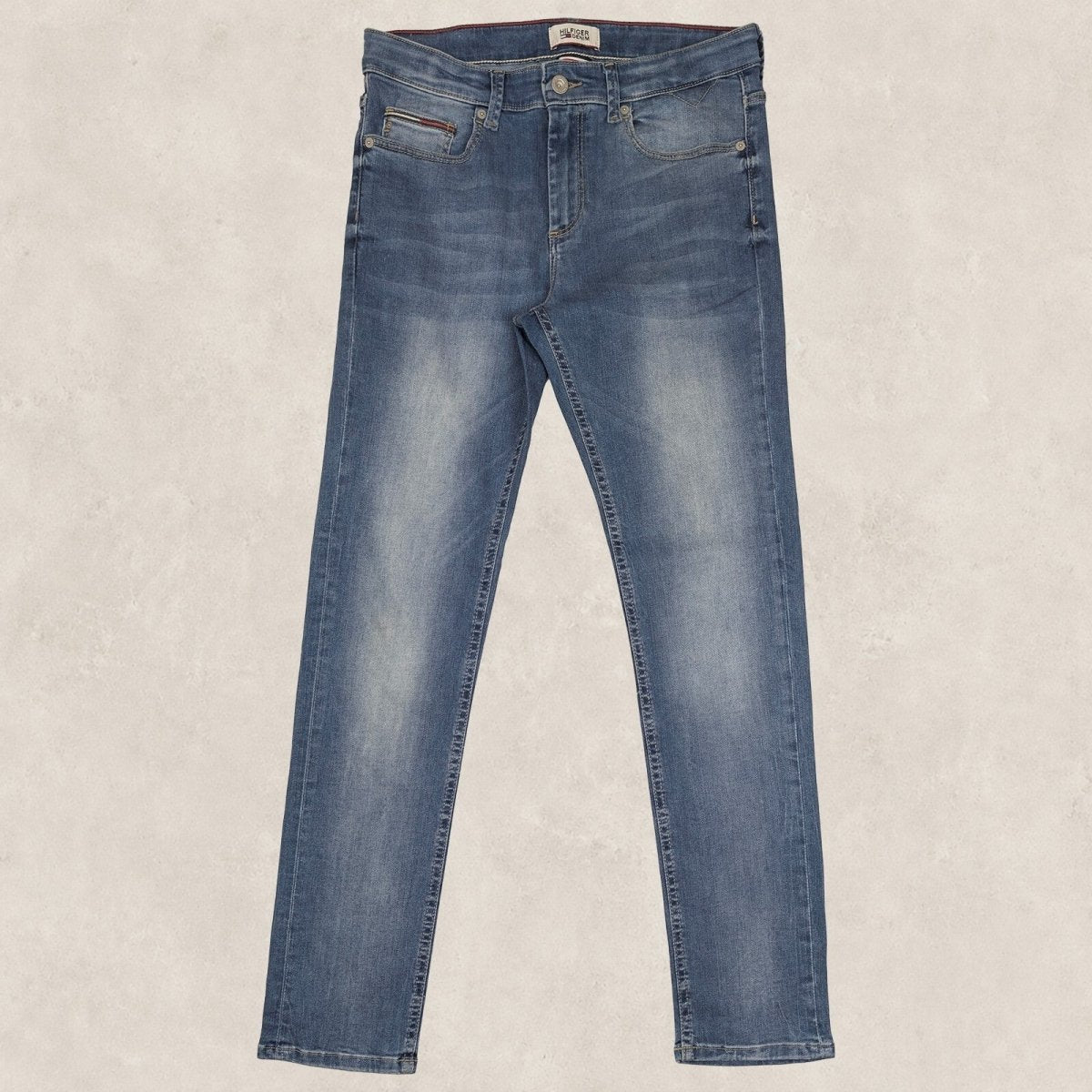 Hilfiger Denim Mens Jeans W30 L30 Blue Slim Straight Faded Medium Wash – product photo 1 | RewearableUK
