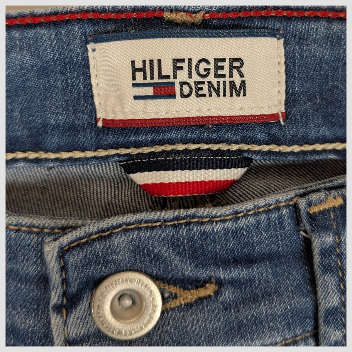 Hilfiger Denim Mens Jeans W30 L30 Blue Slim Straight Faded Medium Wash – product photo 6 | RewearableUK
