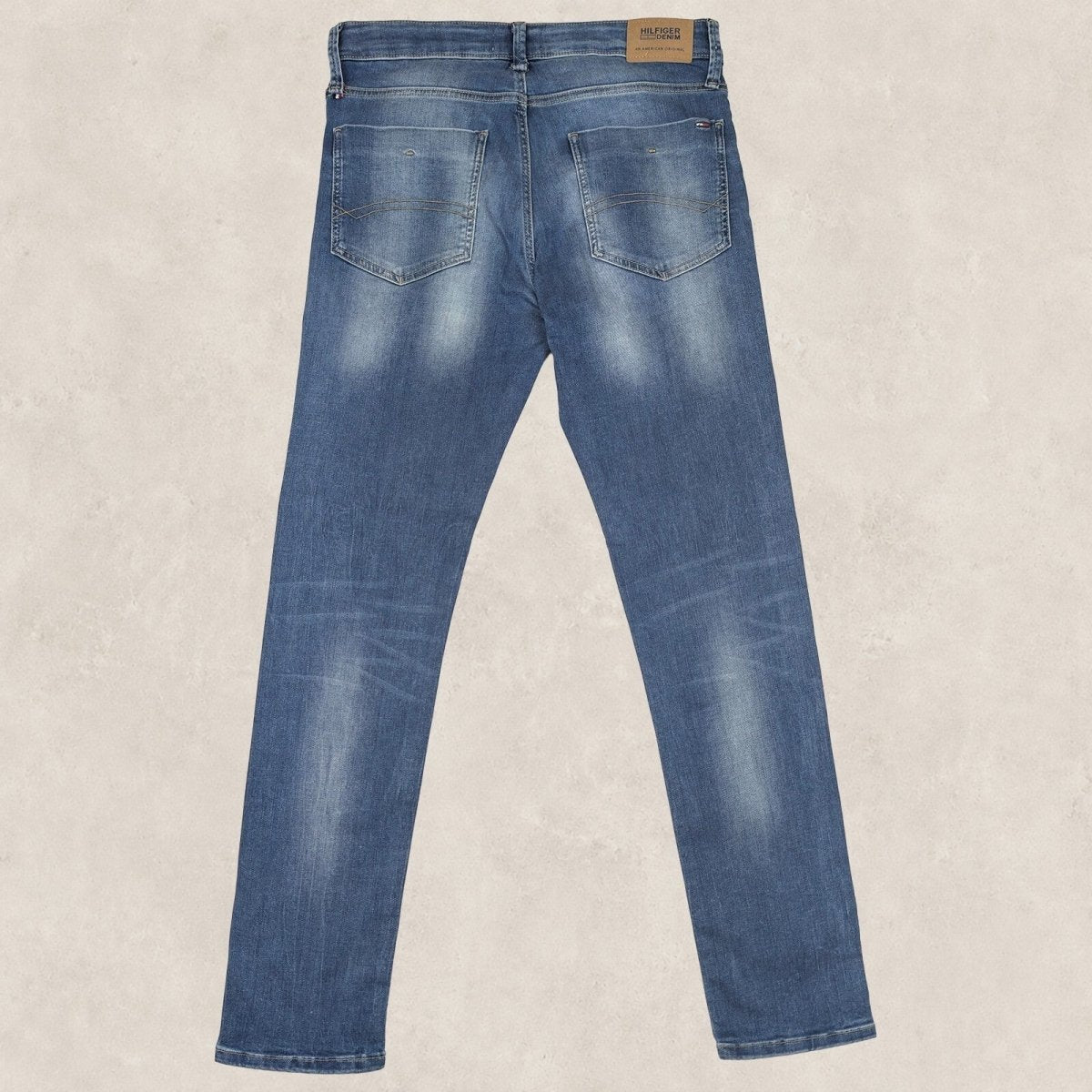 Hilfiger Denim Mens Jeans W30 L30 Blue Slim Straight Faded Medium Wash – product photo 2 | RewearableUK