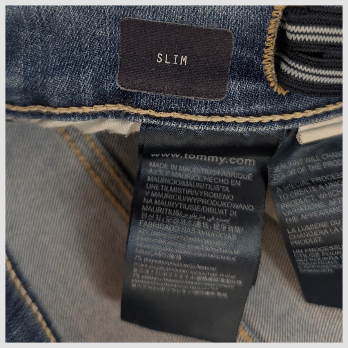 Hilfiger Denim Mens Jeans W30 L30 Blue Slim Straight Faded Medium Wash – product photo 7 | RewearableUK