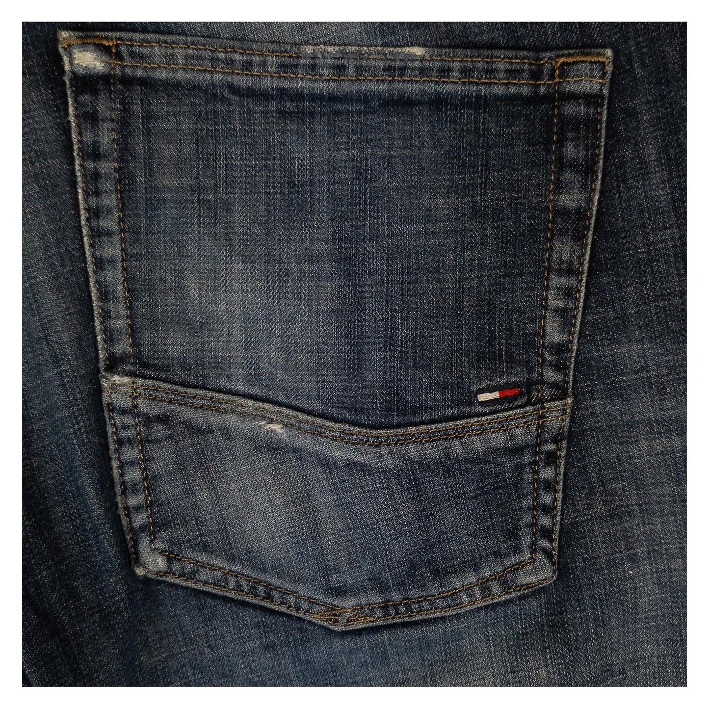 Hilfiger Denim Men's Jeans W34 L32 Blue Straight Fit Stretch Button Fly Pants by Hilfiger Denim – | RewearableUK