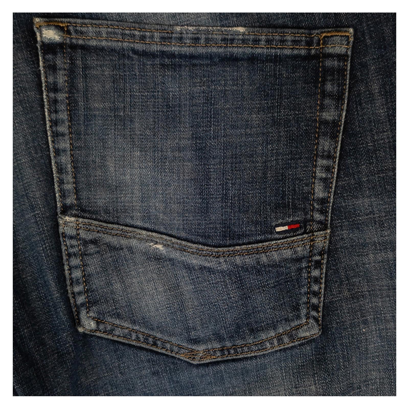 Hilfiger Denim Men's Jeans W34 L32 Blue Straight Fit Stretch Button Fly Pants by Hilfiger Denim – | RewearableUK