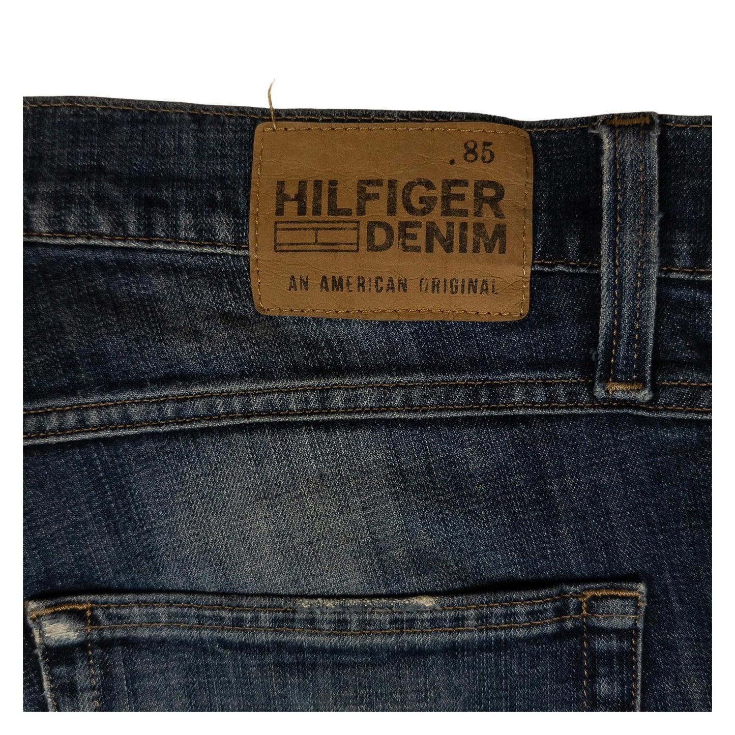 Hilfiger Denim Men's Jeans W34 L32 Blue Straight Fit Stretch Button Fly Pants by Hilfiger Denim – | RewearableUK