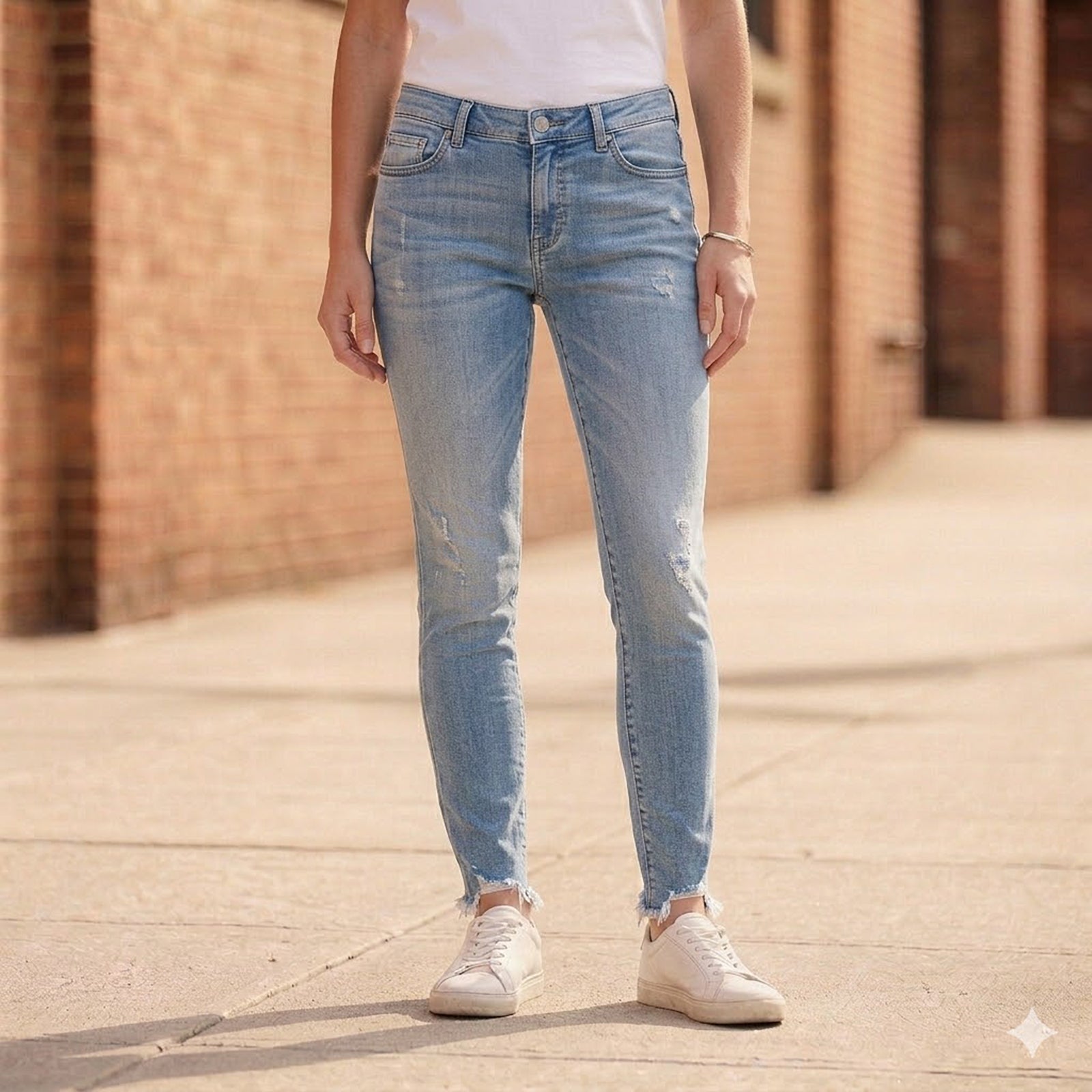 hilfiger denim natalie womens light blue raw hem skinny jeans w 29 l 32 by Hilfiger Denim – JEANS | RewearableUK
