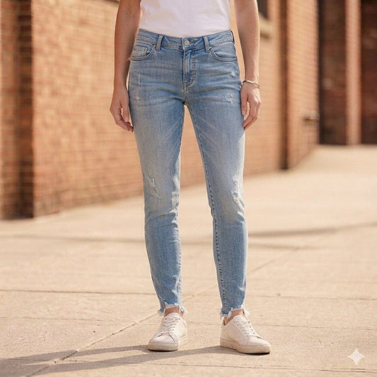 hilfiger denim natalie womens light blue raw hem skinny jeans w 29 l 32 by Hilfiger Denim – JEANS | RewearableUK