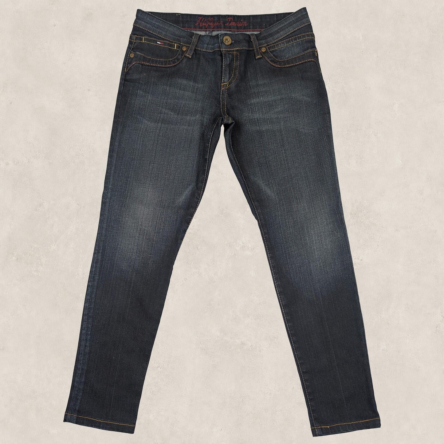 hilfiger denim nevada super slim womens jeans dark blue wash size w 30 l 32 by Hilfiger Denim – | RewearableUK