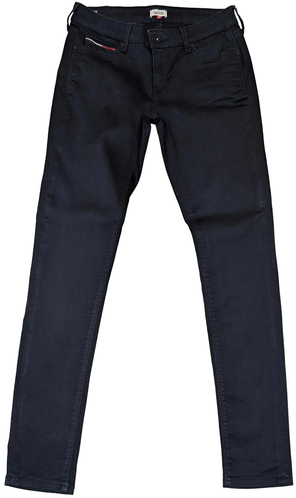 hilfiger denim nora womens dark blue mid rise skinny jeans size w30 l32 by Tommy Hilfiger – | RewearableUK