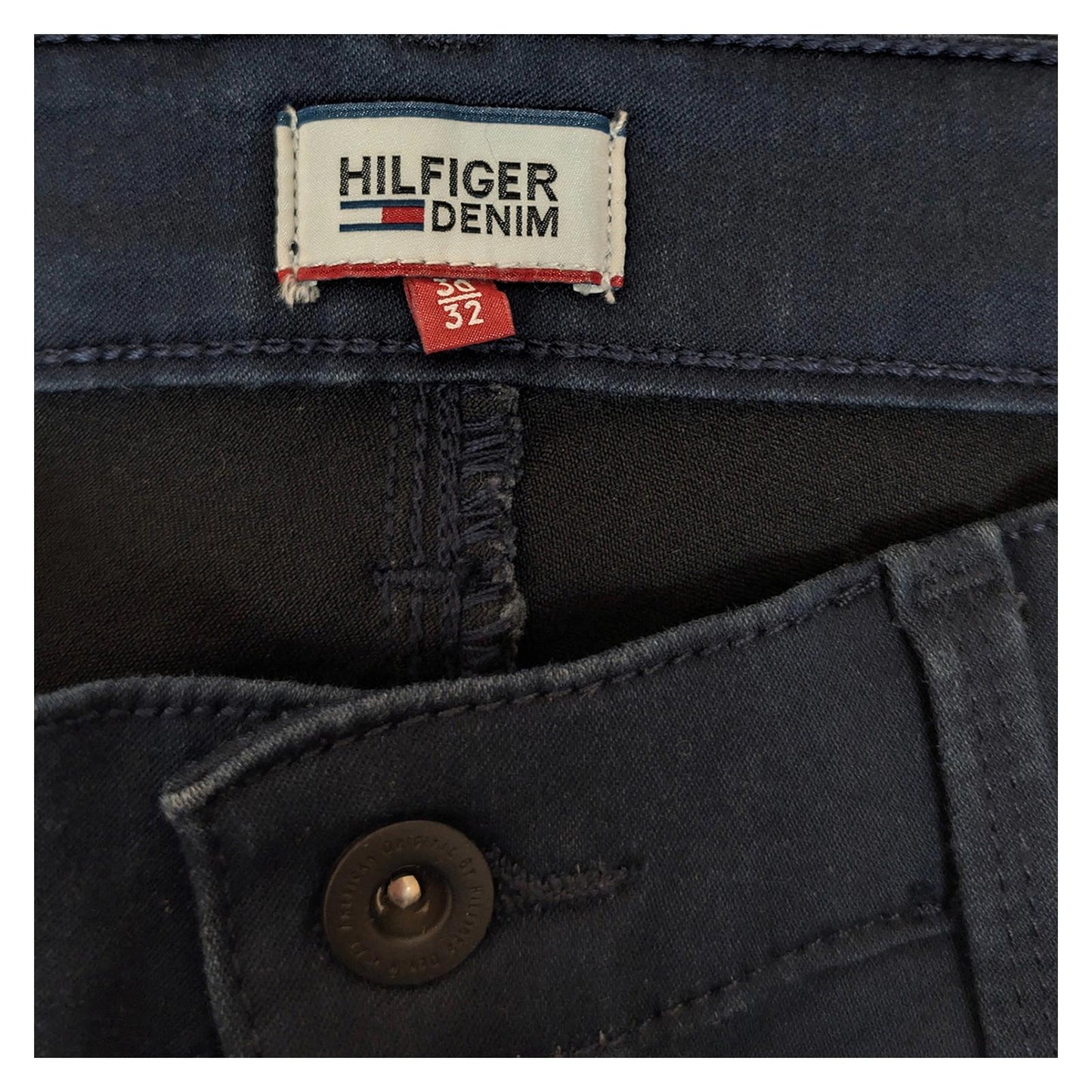 hilfiger denim nora womens dark blue mid rise skinny jeans size w30 l32 by Tommy Hilfiger – | RewearableUK