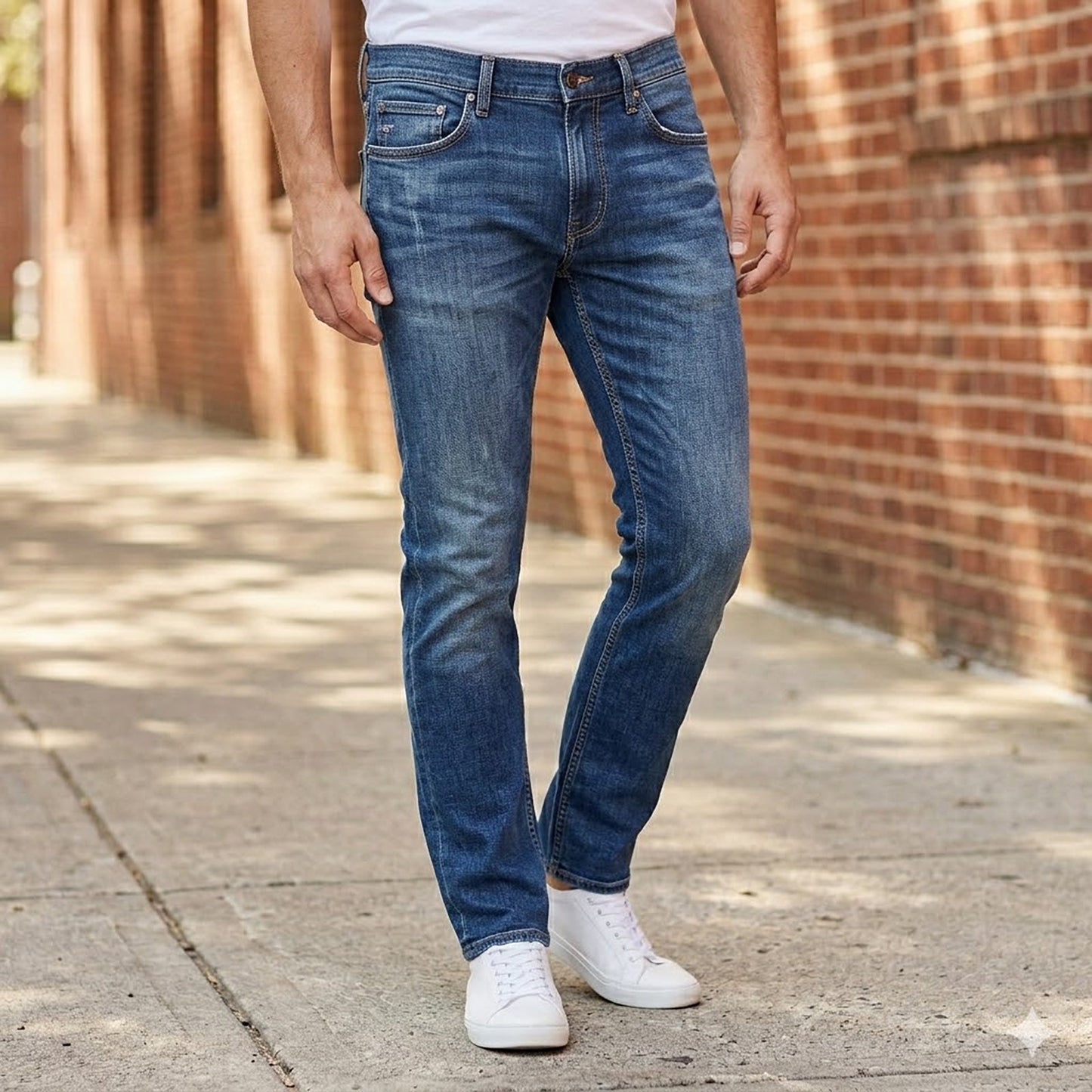 hilfiger denim scanton mens mid blue faded wash slim fit jeans size w30 l30 by Hilfiger Denim – JEANS | RewearableUK