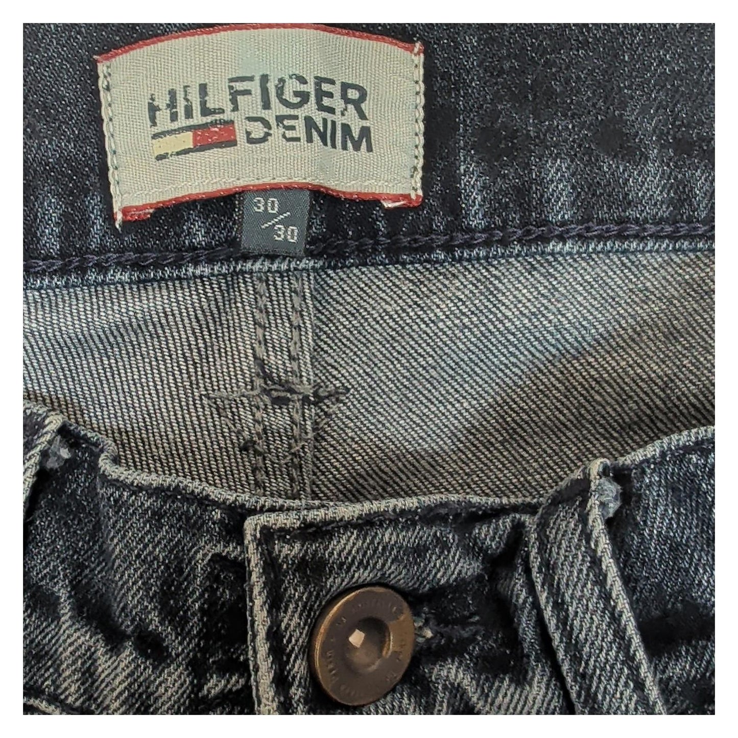 Hilfiger Denim Scanton Slim Fit Jeans Mens W30 L30 Mid Blue Faded Wash Denim by Hilfiger Denim – | RewearableUK