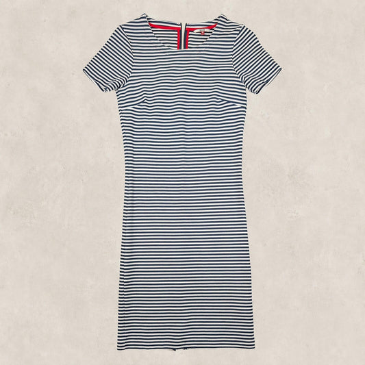 Hilfiger Denim Womens Navy White Striped Bodycon Midi Dress Size S by Hilfiger Denim – | RewearableUK