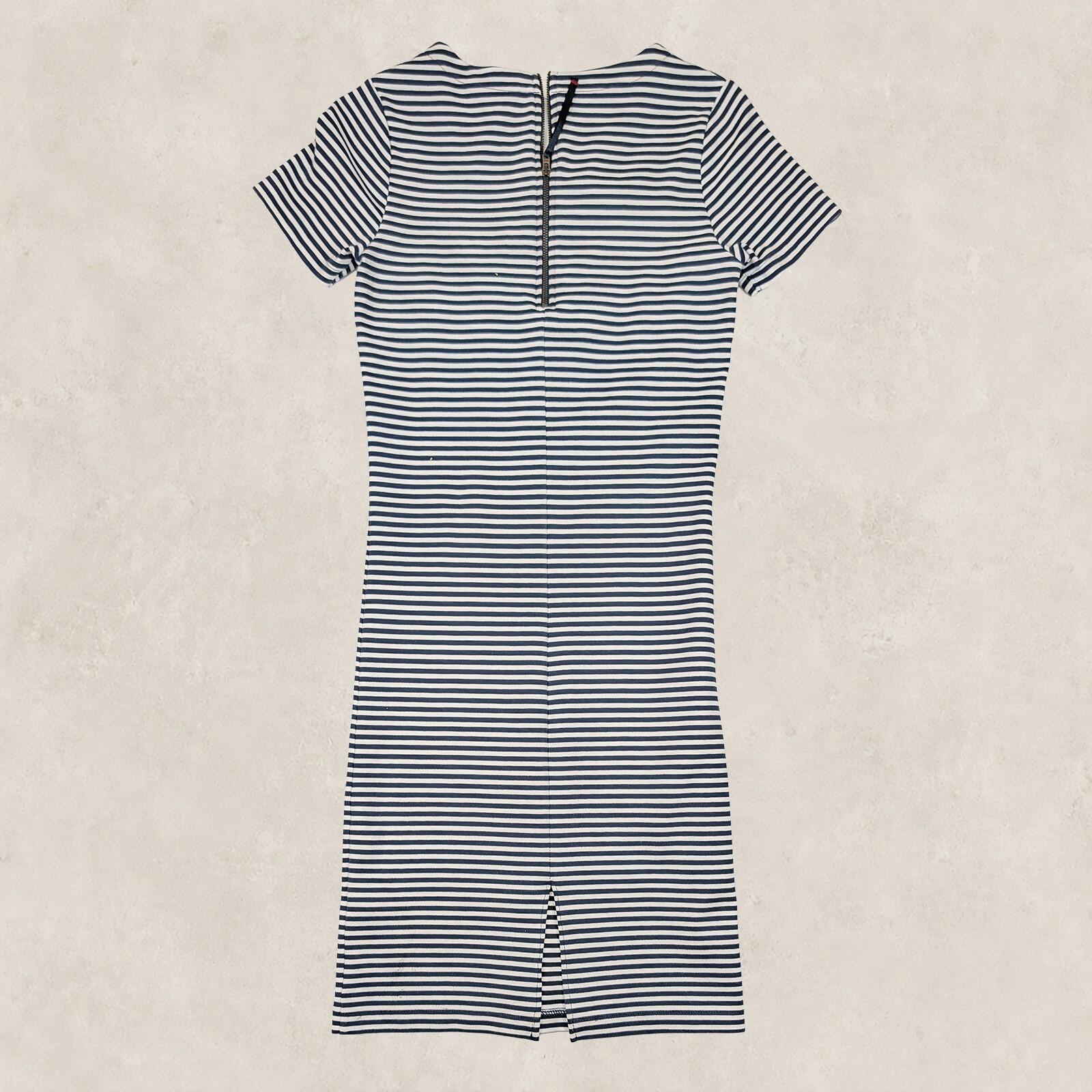 Hilfiger Denim Womens Navy White Striped Bodycon Midi Dress Size S by Hilfiger Denim – | RewearableUK