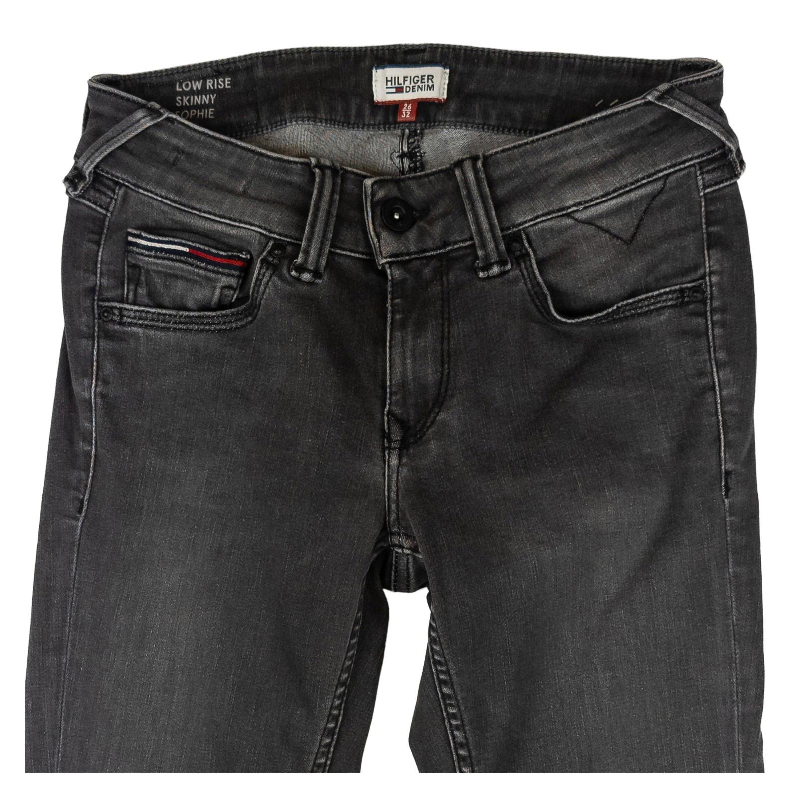 Hilfiger Denim Women's Sophie Skinny Jeans W26 L32 Washed Black Low Rise Stretch by Hilfiger Denim – | RewearableUK