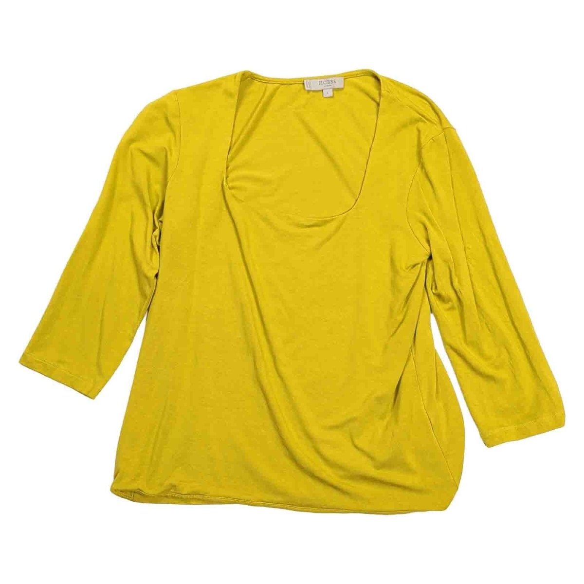 Hobbs Draped Jersey Top L UK 16-18 Chartreuse – product photo 1 | RewearableUK
