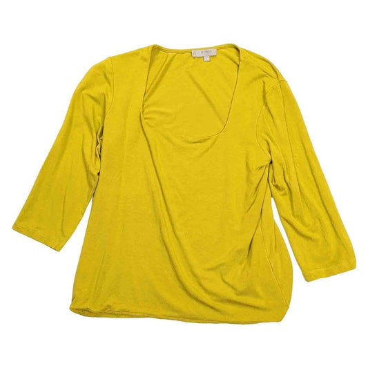 Hobbs Draped Jersey Top L UK 16-18 Chartreuse – product photo 1 | RewearableUK