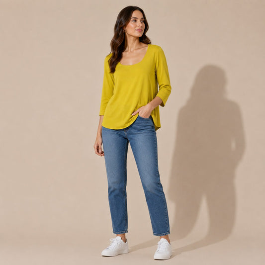 Hobbs Draped Jersey Top L UK 16-18 Chartreuse – Top product photo 1 | RewearableUK