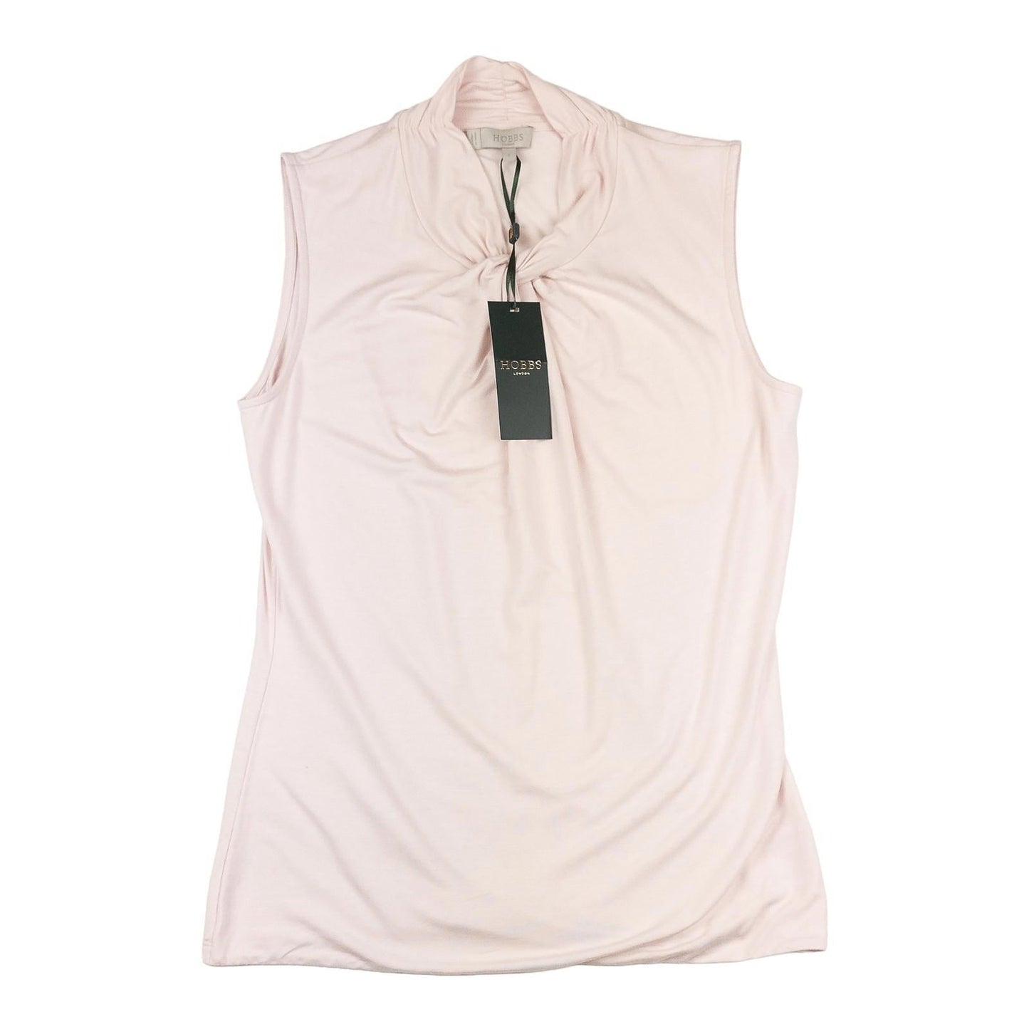 Hobbs London Amber Sleeveless Top UK S Pale Pink Twist Neck Blouse NWT by Hobbs – | RewearableUK