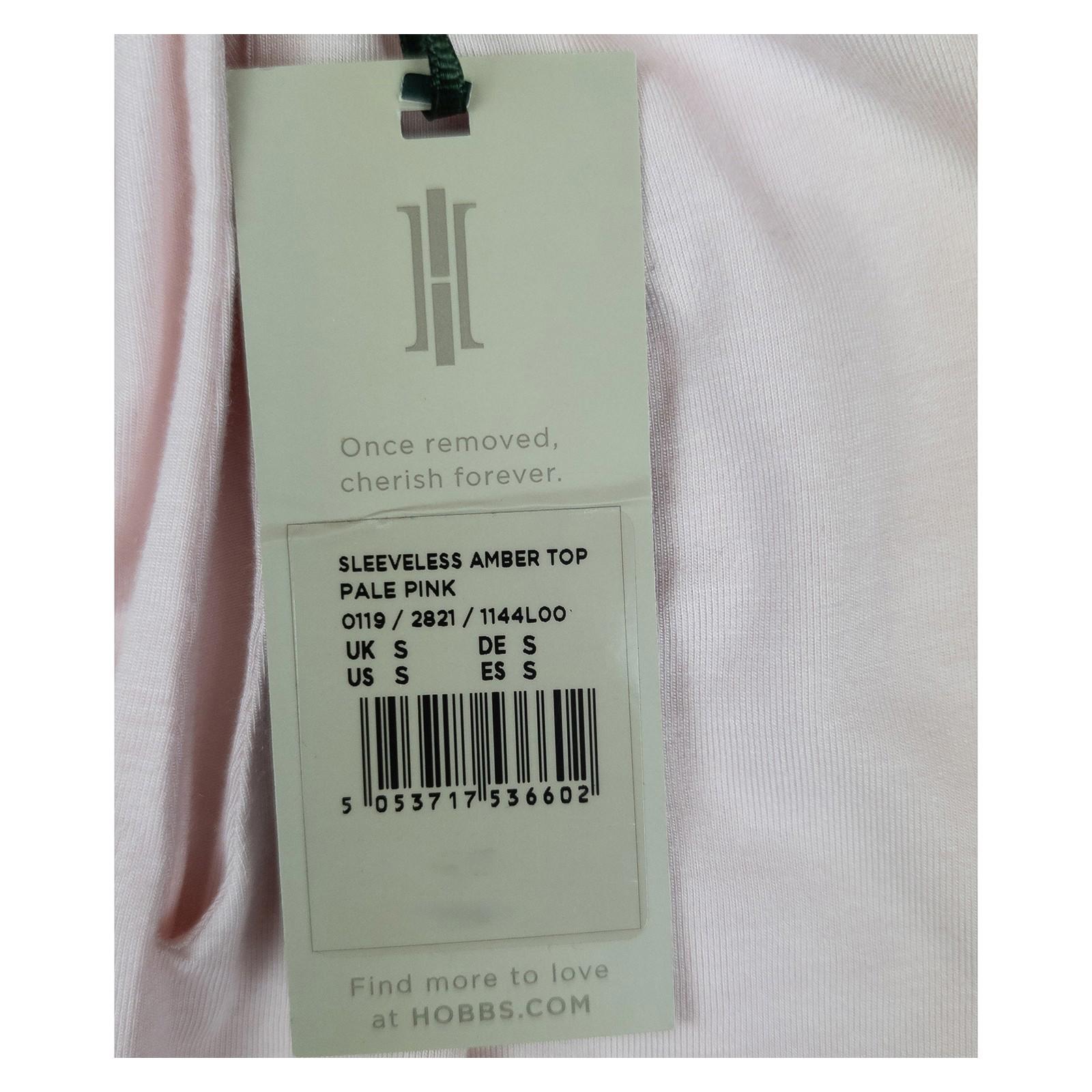 Hobbs London Amber Sleeveless Top UK S Pale Pink Twist Neck Blouse NWT by Hobbs – | RewearableUK